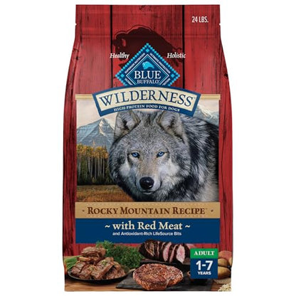 High-Protein Adult Dry Dog Food Wholesome Grains Red Meat