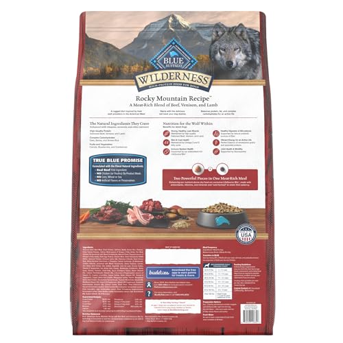 High-Protein Adult Dry Dog Food Wholesome Grains Red Meat