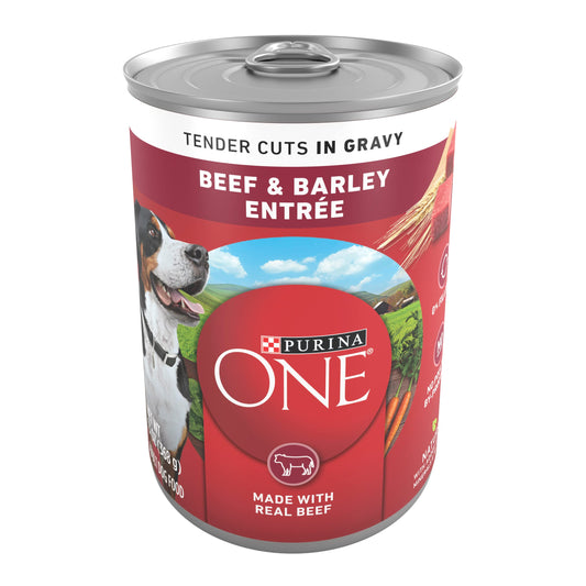 Tender Cuts in Gravy Beef and Barley Entree in Wet Dog Food Gravy - (Pack of 12) 13 oz. Cans