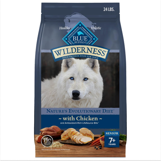 Wilderness Senior High Protein Dry Dog Food With Real Chicken Plus Wholesome Grains