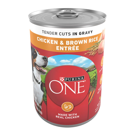 Tender Cuts in Wet Dog Food Gravy Chicken and Brown Rice Entree - (Pack of 12) 13